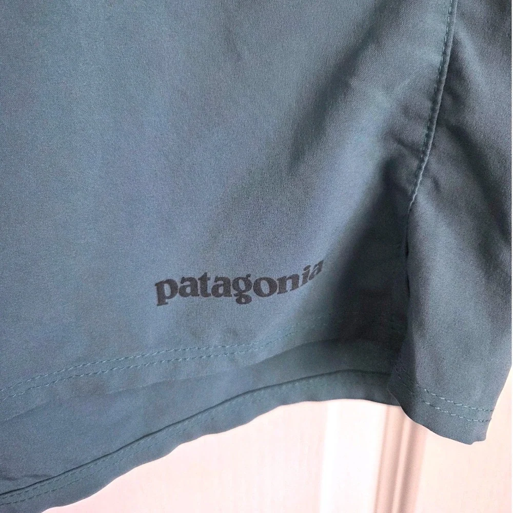 Patagonia Stretch Planing Board Shorts Mens Tasmanian Teal Blue Sz 36 Beach Pool